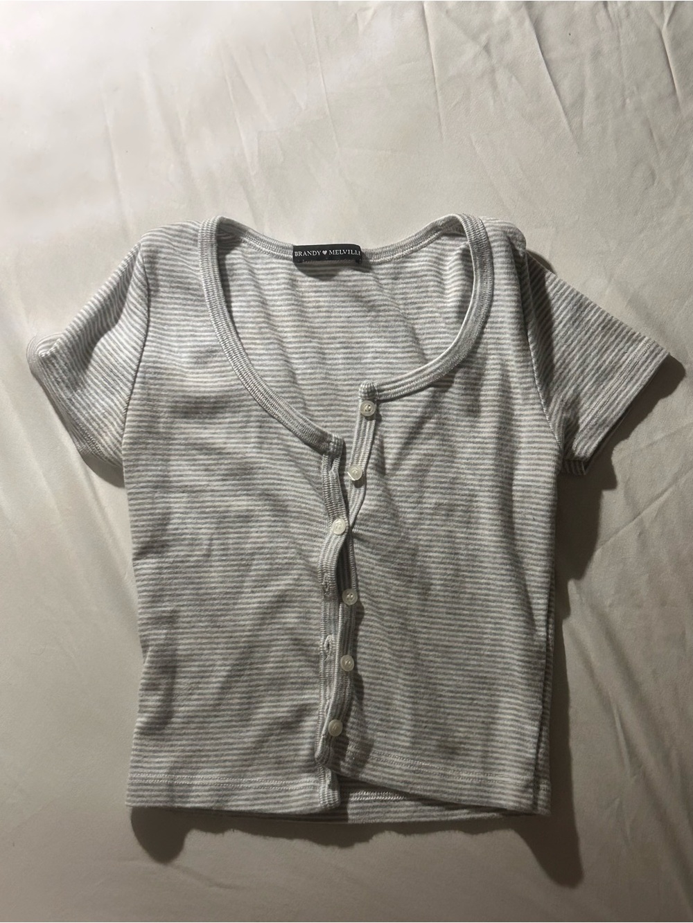 brandy rare gray striped top